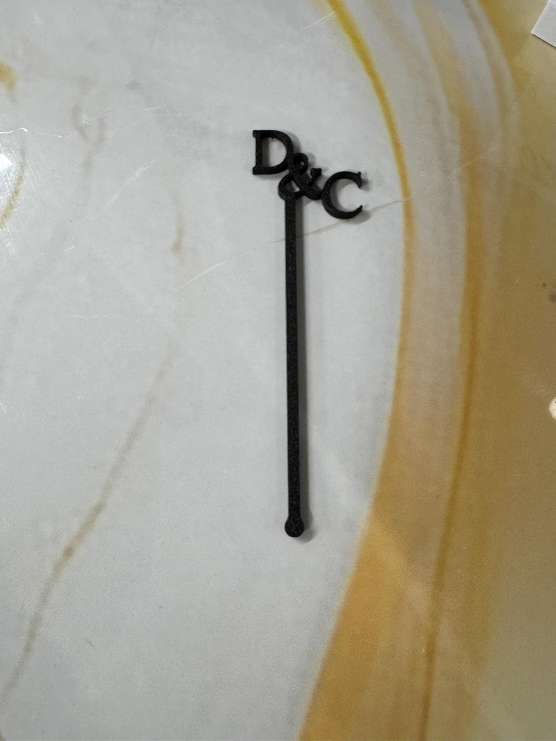 Personalized Monogram Drink Stirrers, Custom Cocktail Swizzle Sticks, Wedding Bar Decor Initials with &